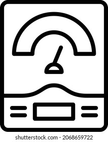 Analog health Fitness Scale Concept Vector Line Icon Design, Weight Measuring device Symbol, Mass balances Sign, Traditional scale Stock Illustration