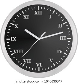 Analog home clock. vector illustration
