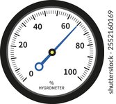 Analog Hygrometer Device Illustration Isolated on White Background
