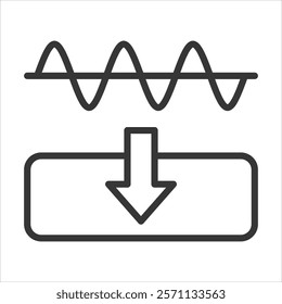 Analog Input Icon Vector Illustration Outline