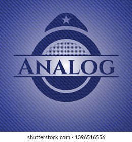 Analog with jean texture. Vector Illustration. Detailed.