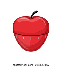 analog kitchen timer clock cartoon. analog kitchen timer clock sign. isolated symbol vector illustration