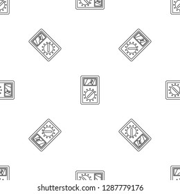 Analog multimeter icon. Outline illustration of analog multimeter vector icon for web design isolated on white background