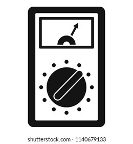 Analog multimeter icon. Simple illustration of analog multimeter vector icon for web design isolated on white background