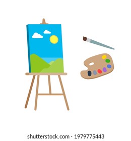 analog Painting tools. Vector illustration that is easy to edit.