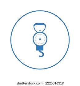 Analog portable weight scale icon | Circle version icon |