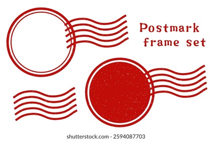 Analog postmark frame set (red)