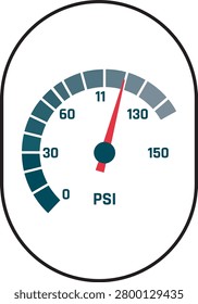 Analog PSI Pressure Meter Indicator for Industrial Equipment Monitoring