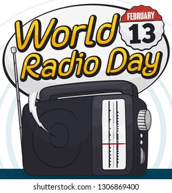 Analog radio broadcasting the breaking new in a bubble balloon: the celebration of the World Radio Day in February 13!