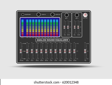 Analog sound equalizer for control a music