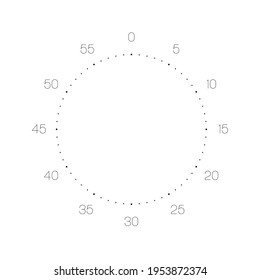 Analog sport stopwatch simple face