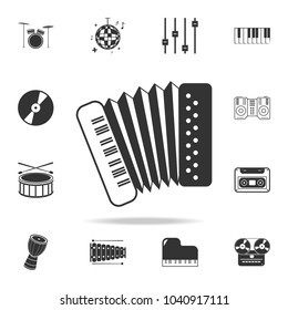 Analog stereo open reel tape deck recorder icon. Detailed set icons of Music instrument element icons. Premium quality graphic design. One of the collection icons for websites on white background