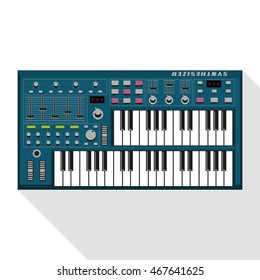 analog synthesizer vector illustration