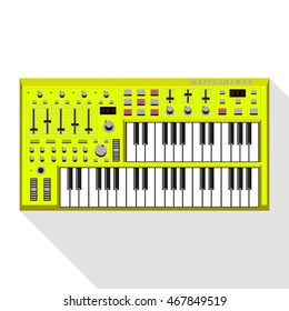 Analog Synthesizer Vector Illustration