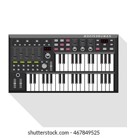 analog synthesizer vector illustration