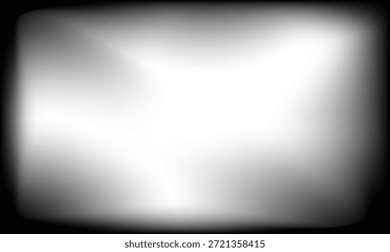 Fundo transparente do gradiente da tela da televisão analógica. Quadro de filme de envelhecimento abstrato. Sobreposição de borda de quadro de sombra de gradiente preto. Fundo de filme cinematográfico analógico vintage retrô. Ilustração vetorial