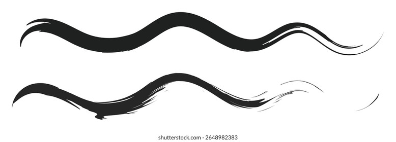 Analog touch material. The texture of the brush is beautiful. Wave pattern . Vector Illustration . EPS 10 .
