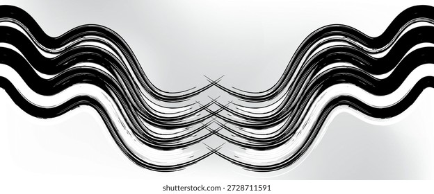 Materiais sensíveis ao toque analógicos. A textura do pincel é bonita. Padrão de onda moderno