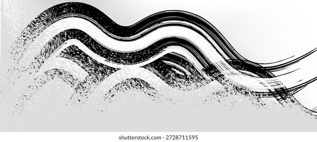 Materiais sensíveis ao toque analógicos. A textura do pincel é bonita. Padrão de onda moderno