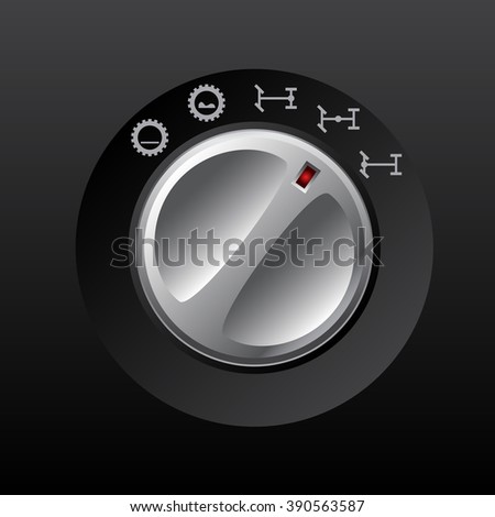 Analog transmission differential knob design with various options