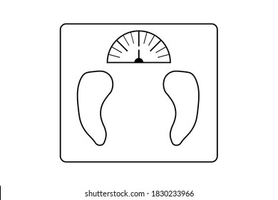 Analog type scale. Vector illustration.
