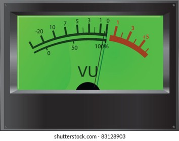 analog vu meter vector