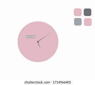 Analog watch clock design white background
