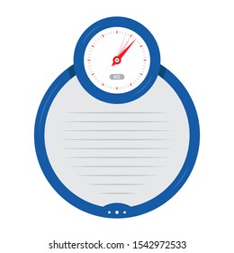 analog weighing kilogram. vector navy blue weighing scale. round scale design
