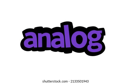 ANALOG writing vector design on white background