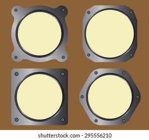 Analogical instruments frame vector pack