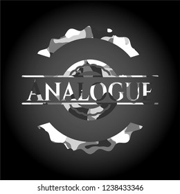 Analogue on grey camouflaged pattern