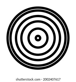 Analogue Record Icon. Bold outline design with editable stroke width. Vector Illustration.