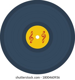 Analoges Aufzeichnungssymbol. Flaches Farbdesign. Vektorgrafik.