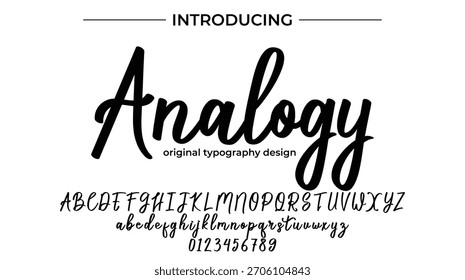 Analogia - fonte de script elegante para design manuscrito suave e tipografia criativa