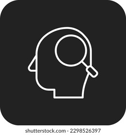 Analys Data analysis icon with black filled line style. information, search, creative, idea, research, brain, chart. Vector illustration