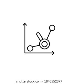 Analyse, chart simple thin line icon vector illustration