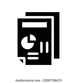 analyse glyph icon illustration vector graphic