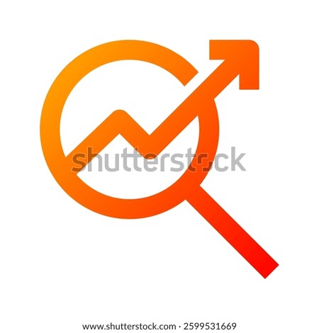 Analyse Icon. Analyse, Data, Insight, Research, Evaluation, Statistics, Review, Observation. Vector Icon Illustration