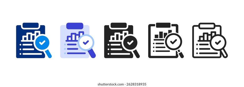 Analyse Icon Set Different Style Collection