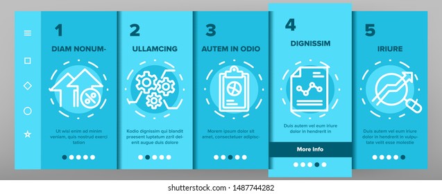Analyse Onboarding Mobile App Page Screen Vector Illustrations