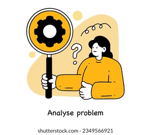 Analyse problem and Bug report isolated cartoon vector illustrations.
