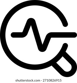 Analyse vector design in modern style, financial analytics and business data evaluation concept, corporate strategy illustration. Line Icon