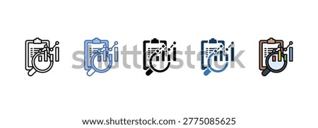 Analysing  Financial Consulting icon pack collection set

