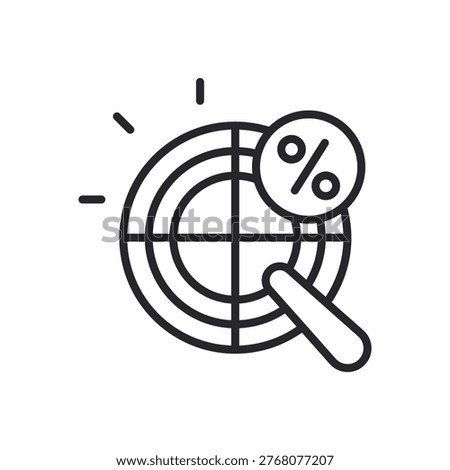analysing icons outline and Flat Style,transparent background