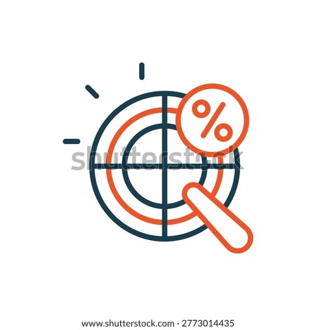 analysing icons outline and Flat Style,transparent background
