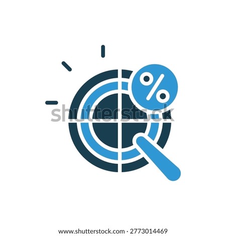 analysing icons outline and Flat Style,transparent background