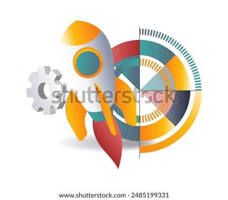 Analysis of Accelerating Startup Success flat illustration