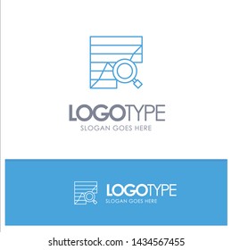 Analysis, Analytic, Analytics, Chart, Data, Graph Blue outLine Logo with place for tagline