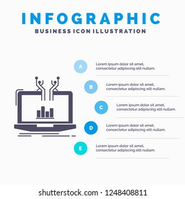 Analysis, analytical, management, online, platform Infographics Template for Website and Presentation. GLyph Gray icon with Blue infographic style vector illustration.