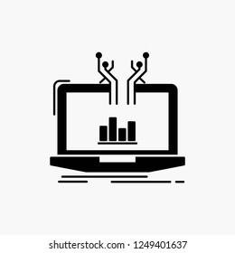 Analysis, analytical, management, online, platform Glyph Icon. Vector isolated illustration